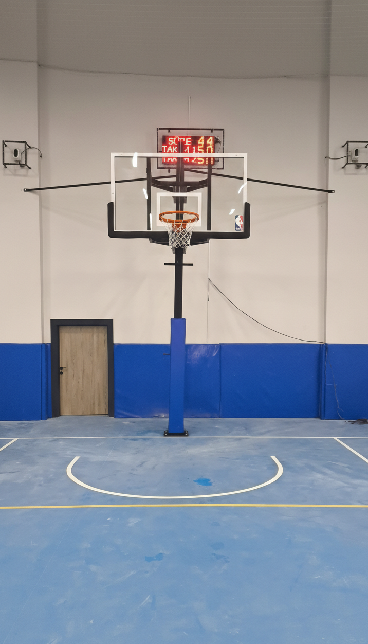 Yükseklik Ayarlı Sabit Basketbol Potası | 105x180 cm NBA Standart | Akrilik Panya | BİRLİKSPOR