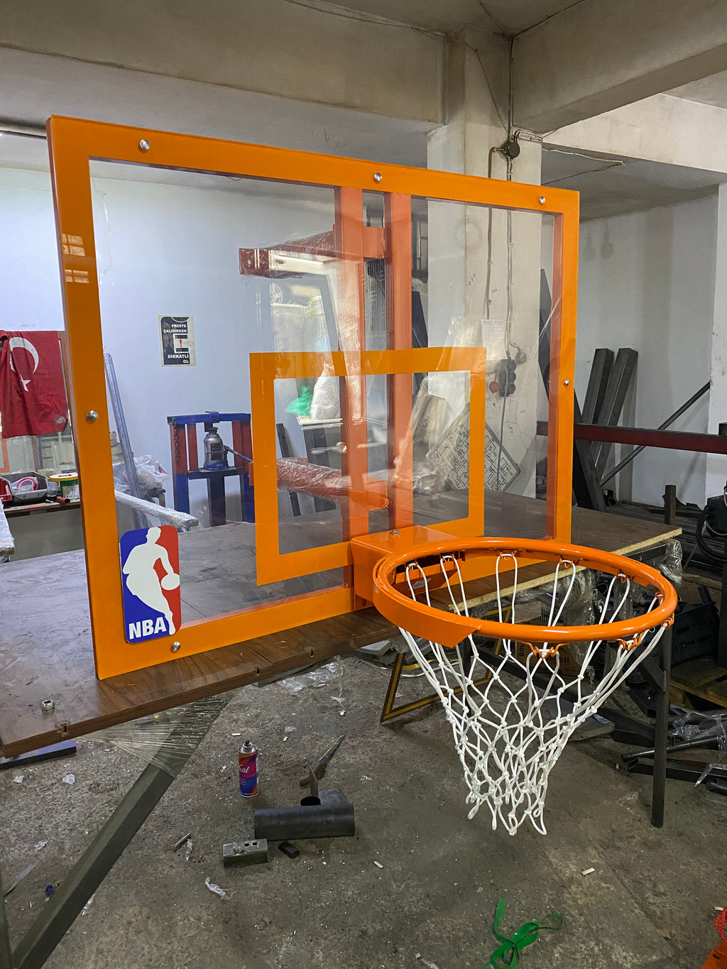 Antrenman Model Basketbol Potası | 90x120 cm Akrilik Cam | Özel Mülk | BİRLİKSPOR