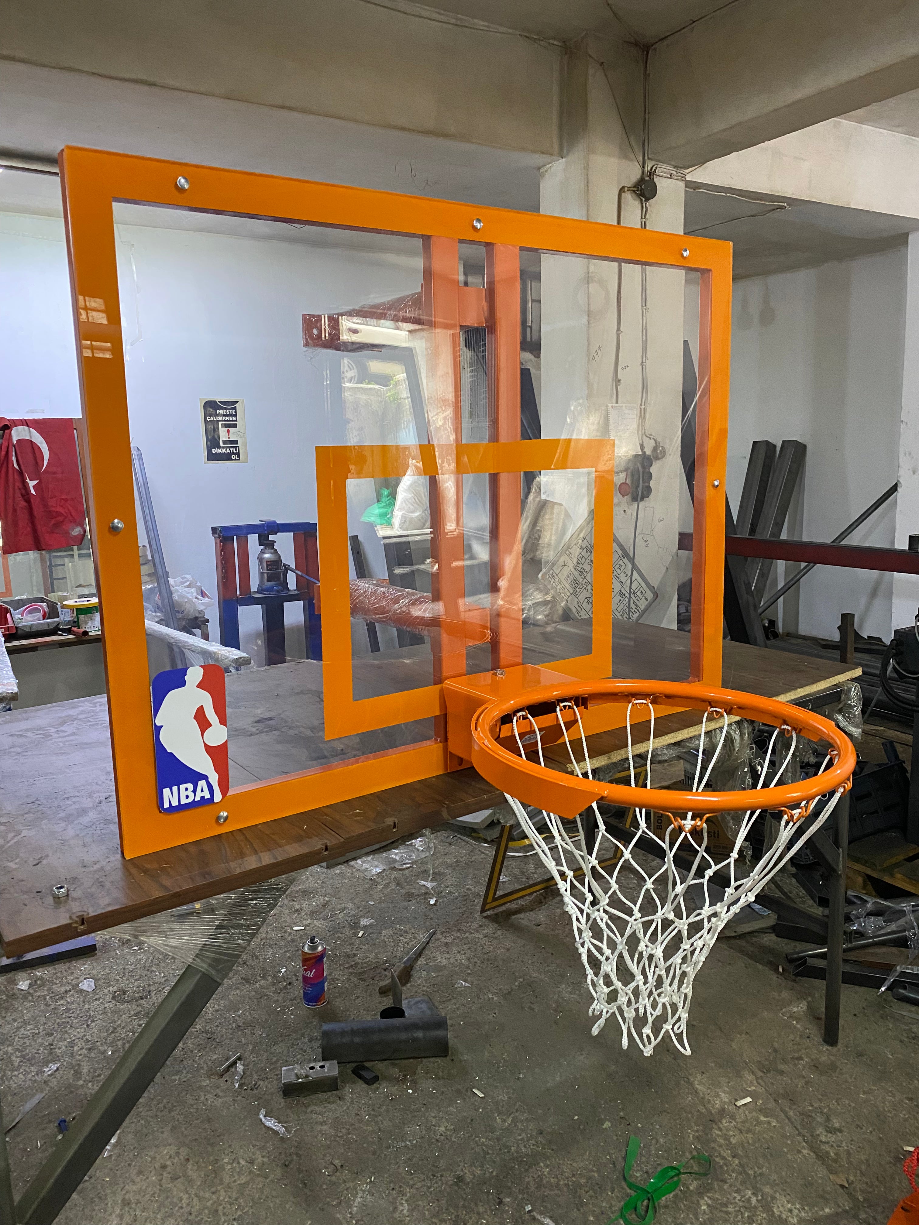 Antrenman Model Basketbol Potası | 90x120 cm Akrilik Cam | Özel Mülk | BİRLİKSPOR